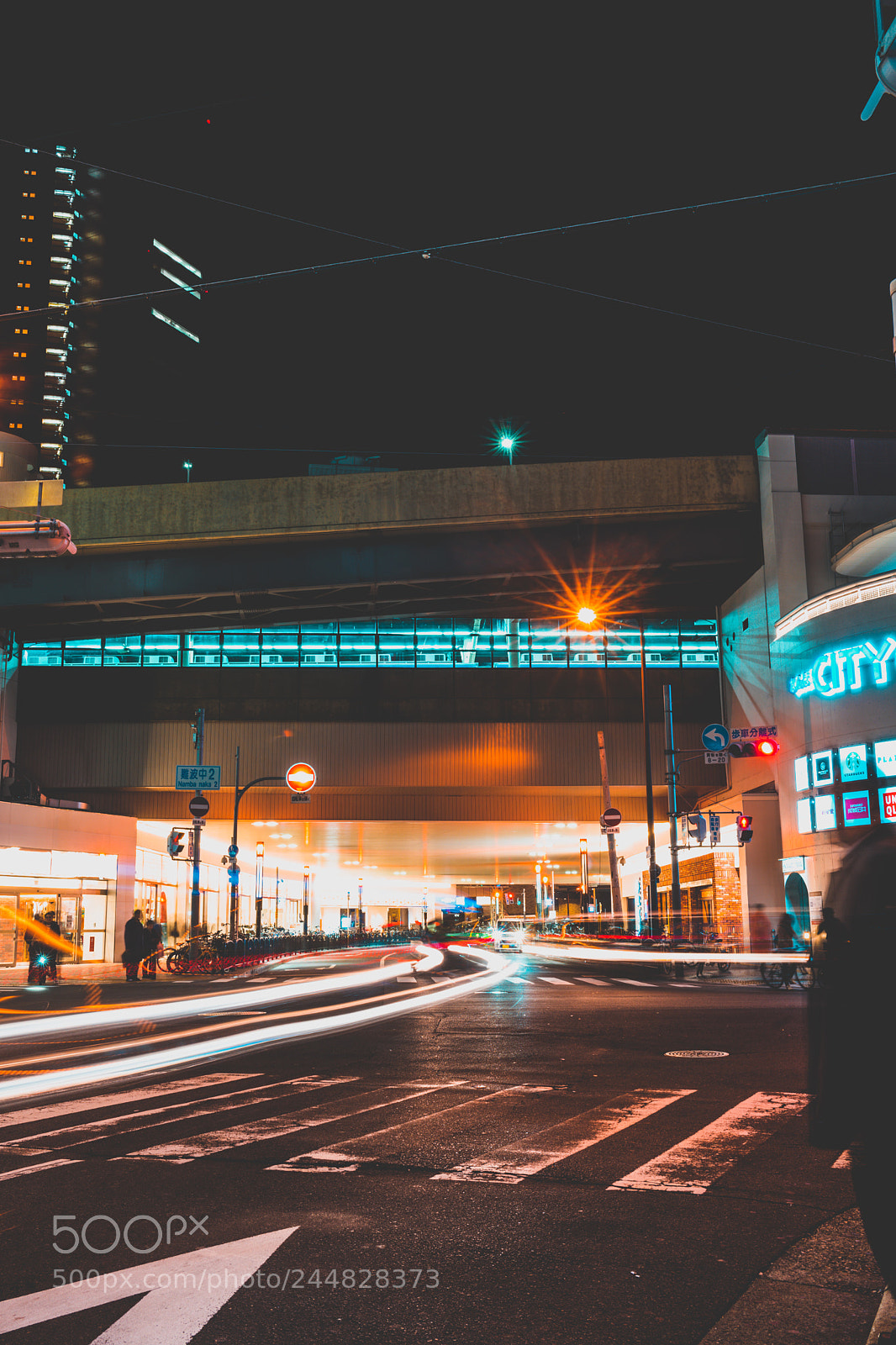 Sony a7 II sample photo. Osaka by night photography