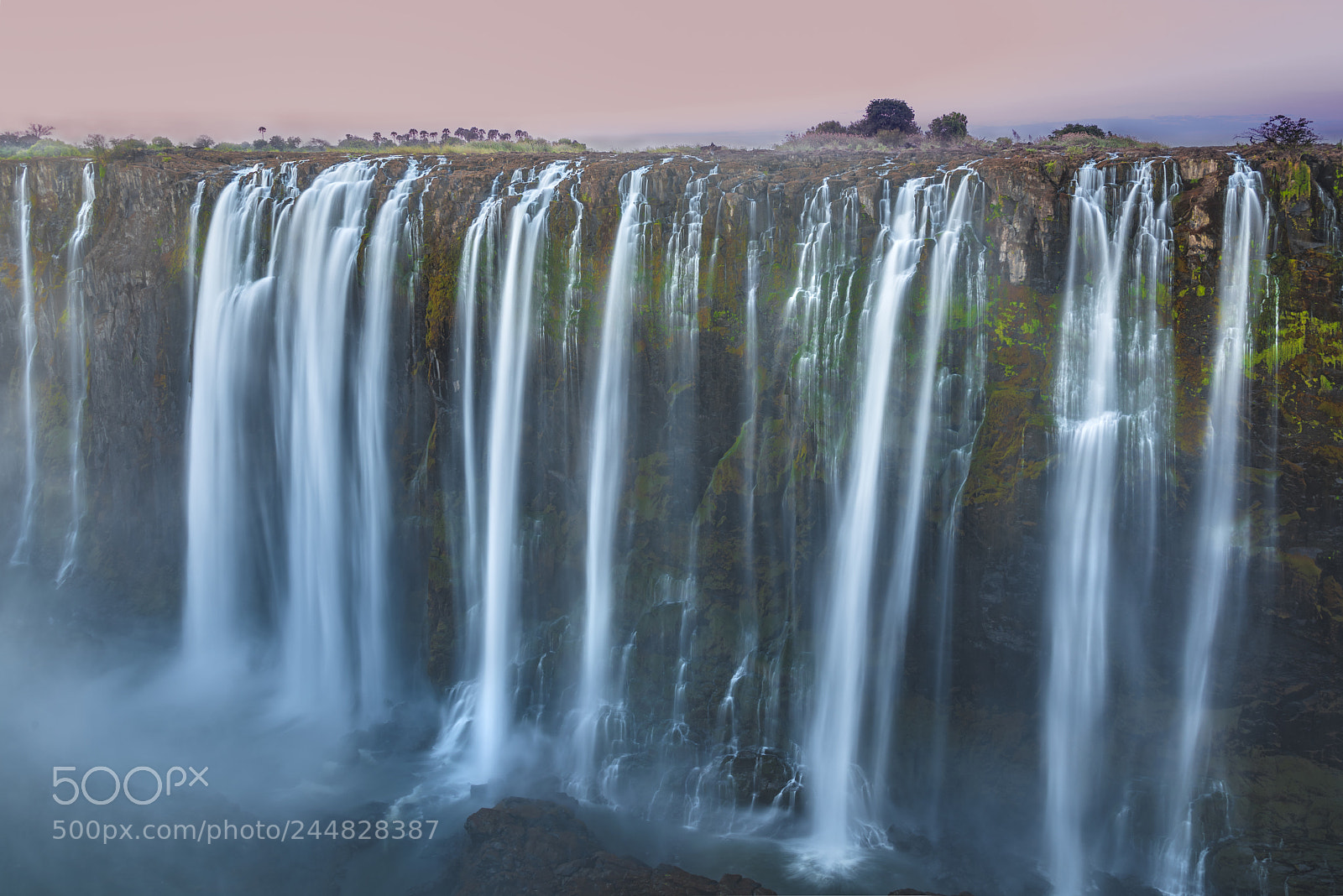 Nikon D810 sample photo. Vic falls at dusk photography