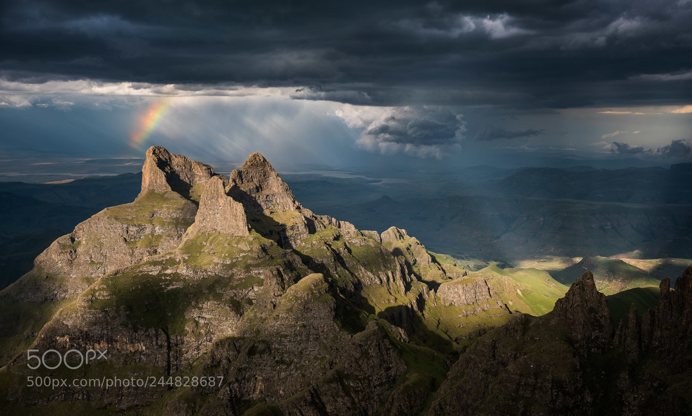 Sony a7R II sample photo. Rainbow over the needles photography
