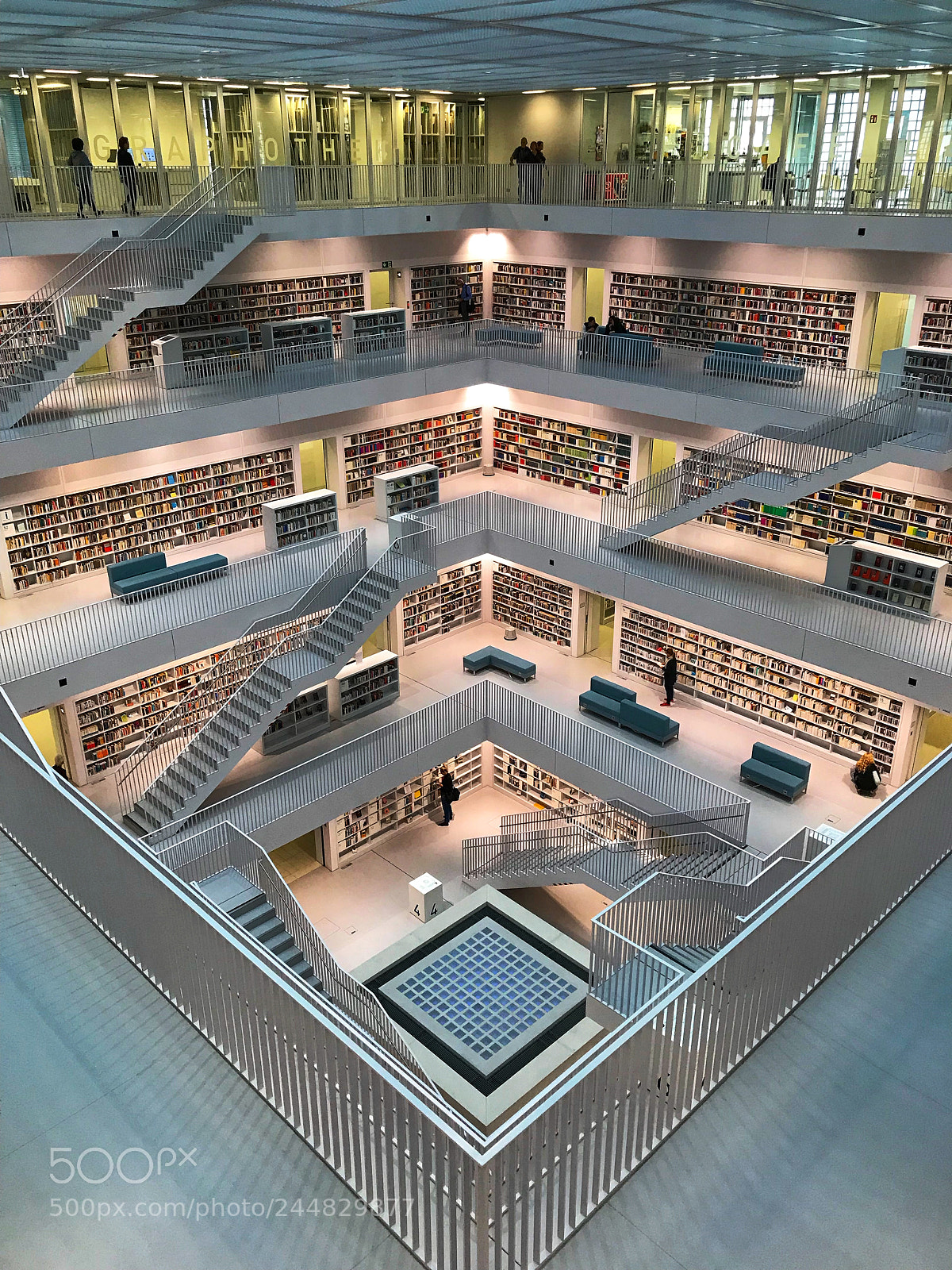 Apple iPhone 7 Plus sample photo. Stuttgart library photography