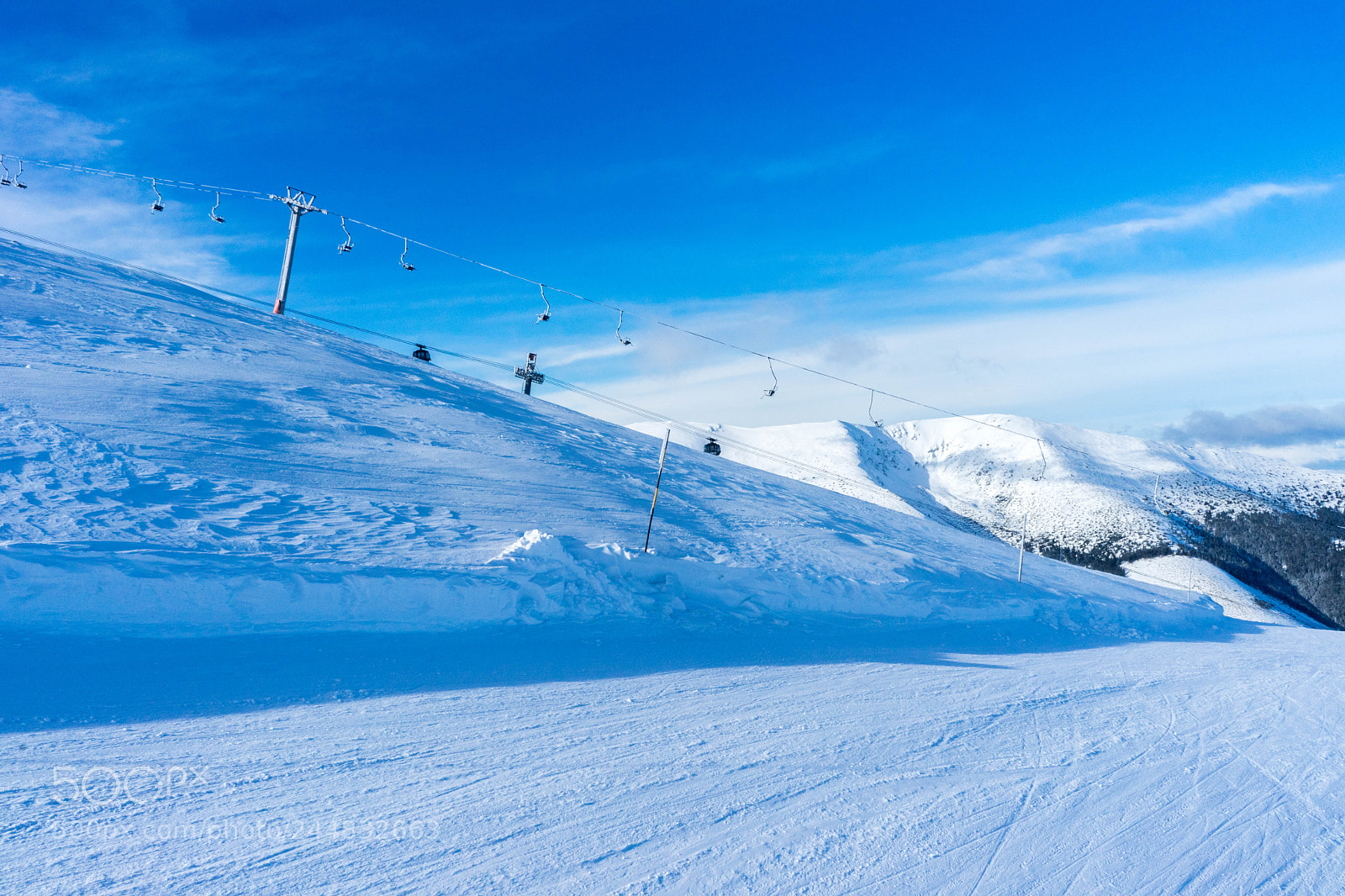Sony a7 sample photo. Ski slope in chopok photography