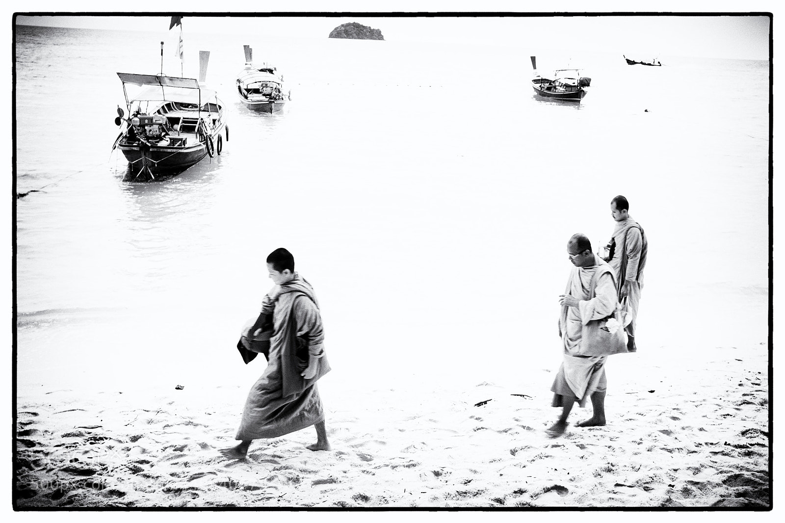 Fujifilm X100T sample photo. Travelling monks photography