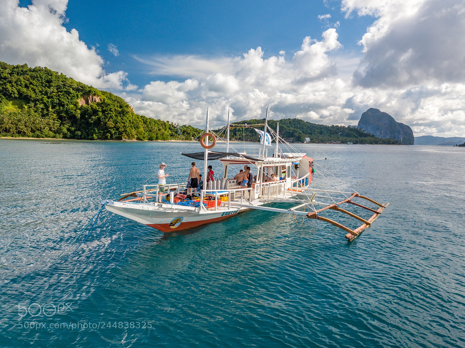 DJI FC220 sample photo. Diving boat in el photography