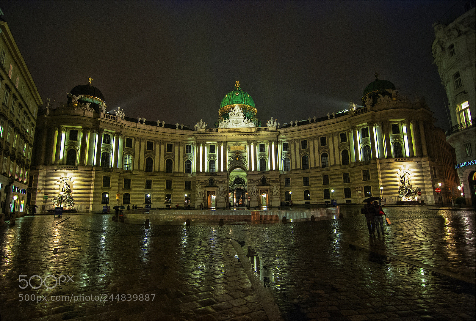 Nikon D80 sample photo. Hofburg in the rain photography