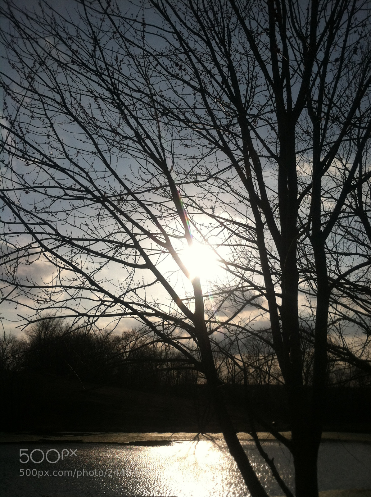 Apple iPhone 4 sample photo. Sunset on winter photography