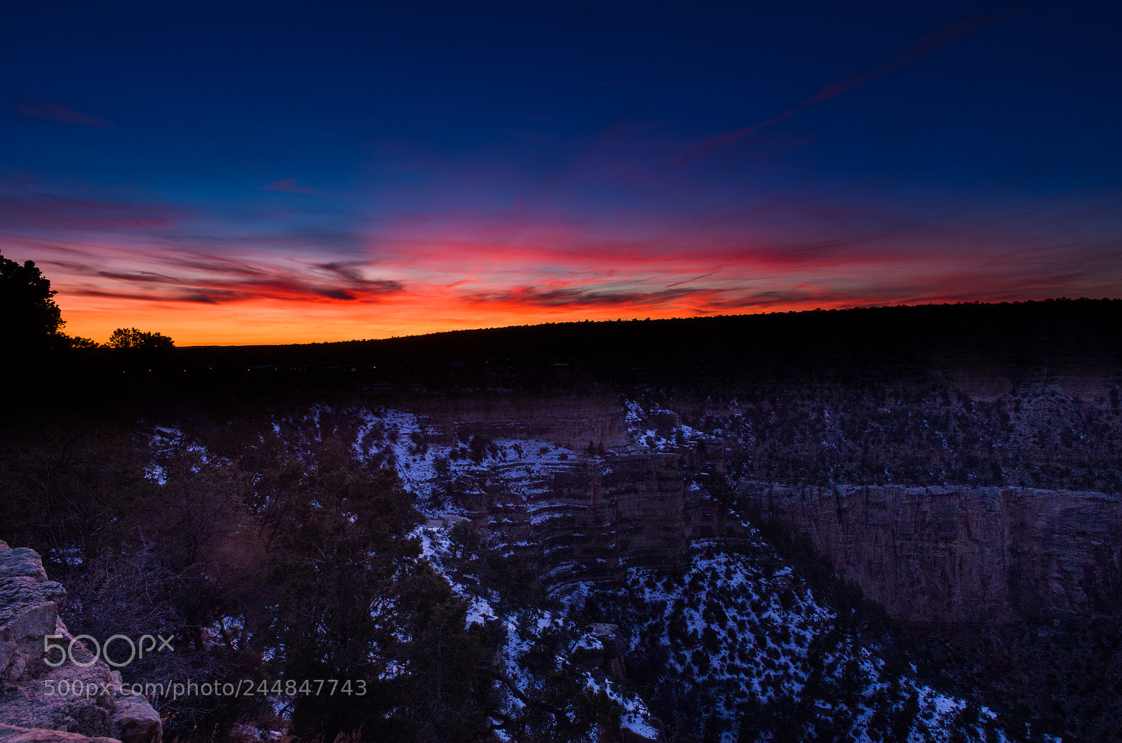 Pentax K-5 sample photo. South rim sunset (winter) photography