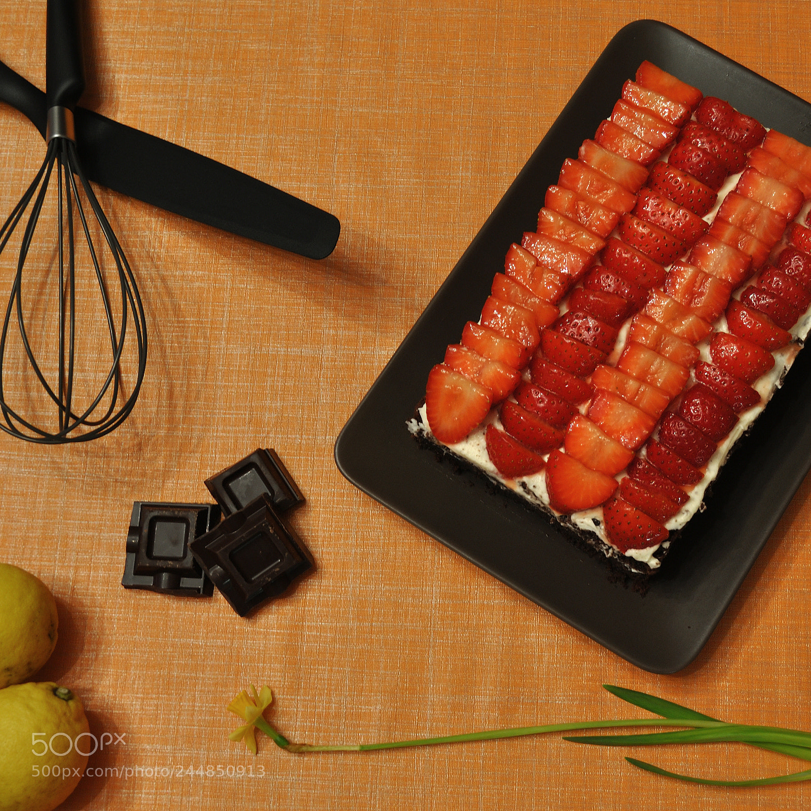 Nikon D5000 sample photo. Brownies with mascarpone and photography