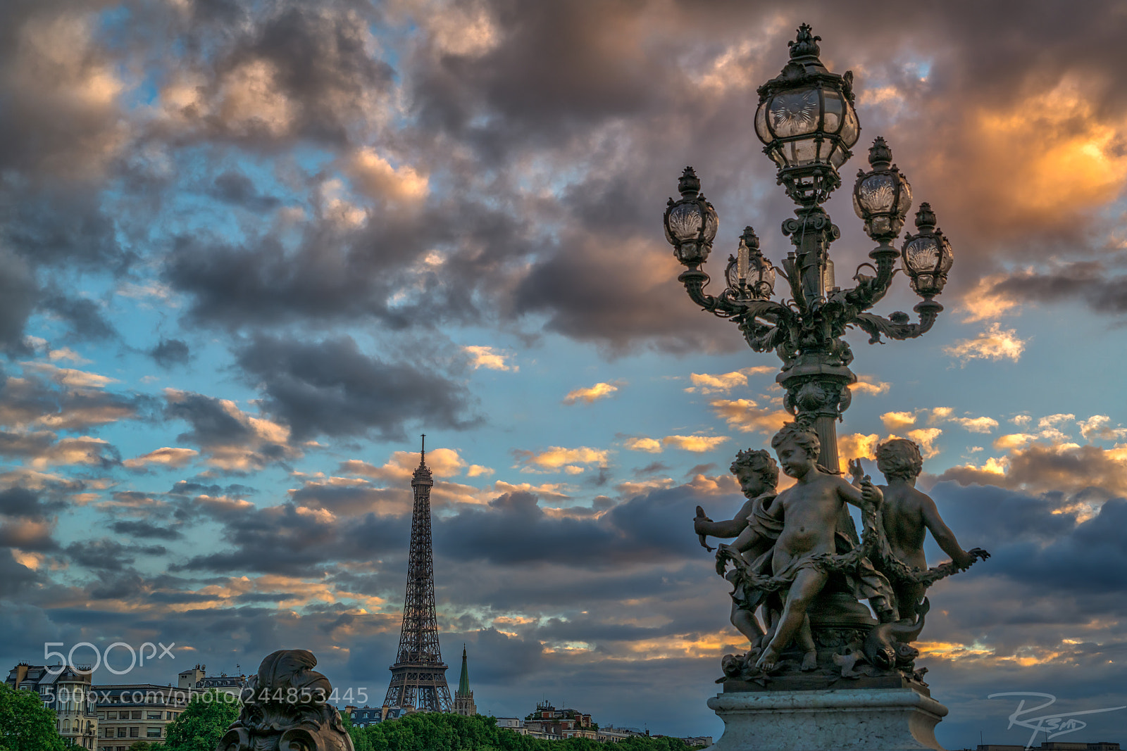 Sony a7R II sample photo. Seine sunset photography