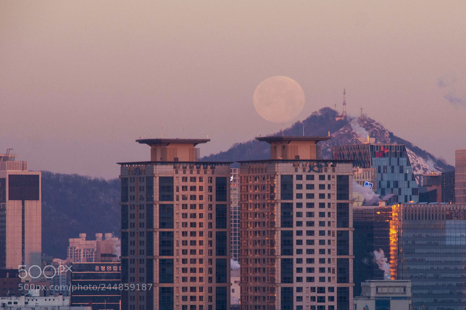 Olympus OM-D E-M10 II sample photo. Moonset photography
