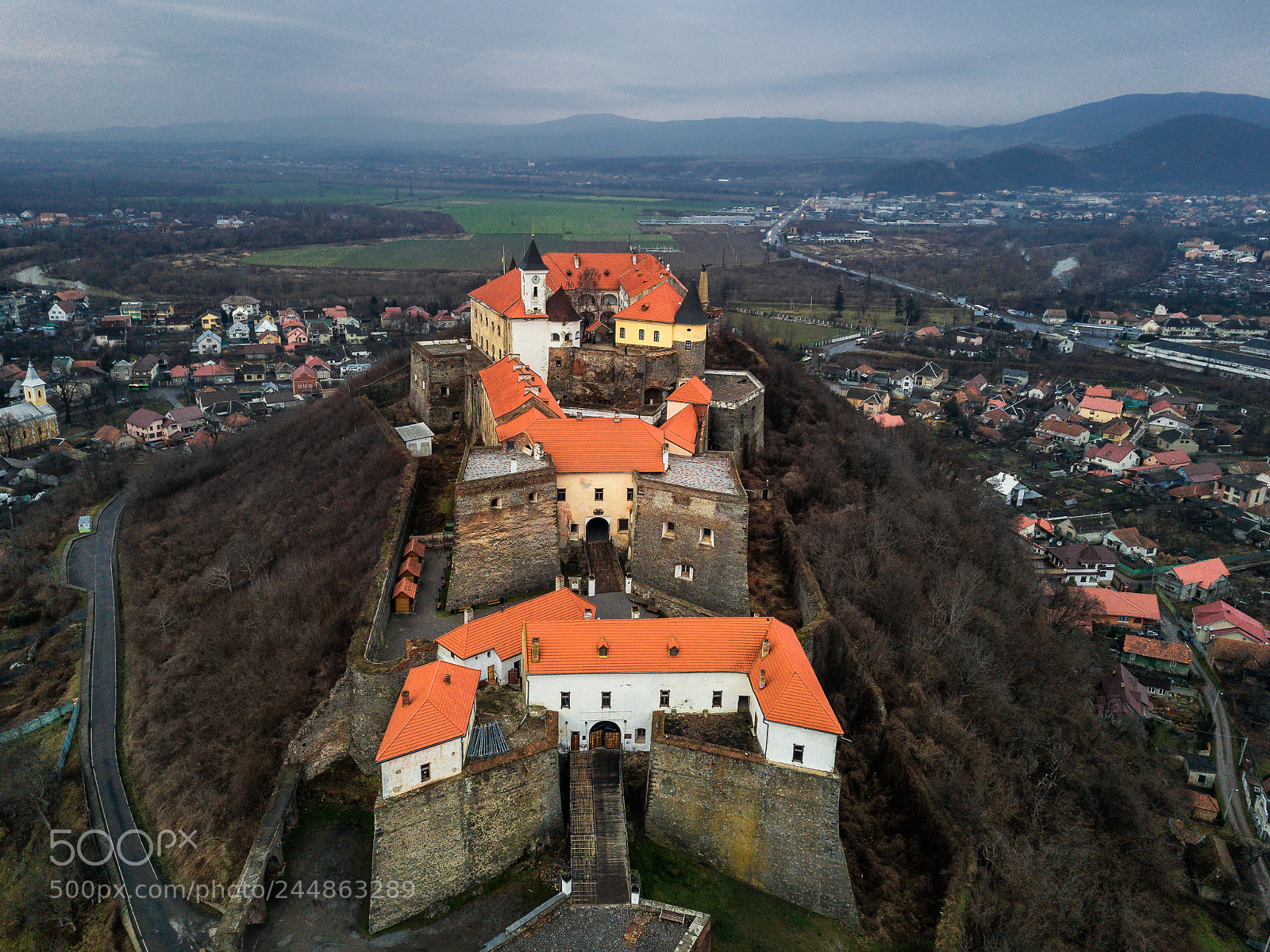 DJI FC220 sample photo. Palanok castle photography