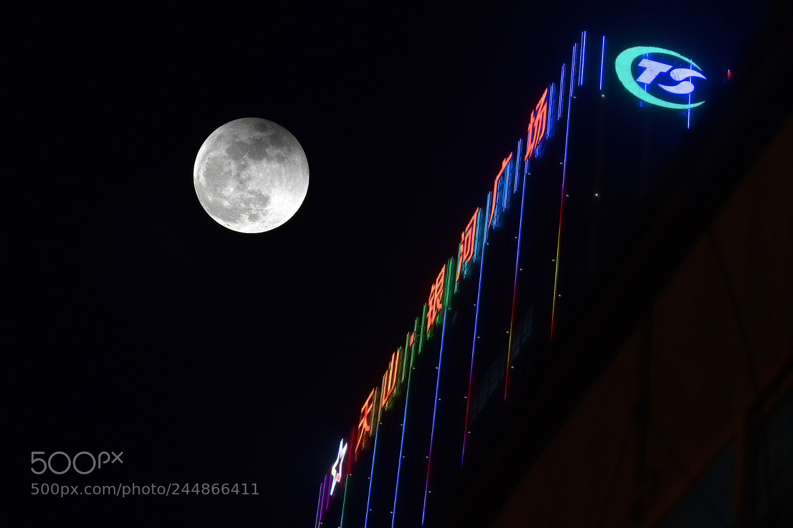 Sony a7R III sample photo. Full moon photography