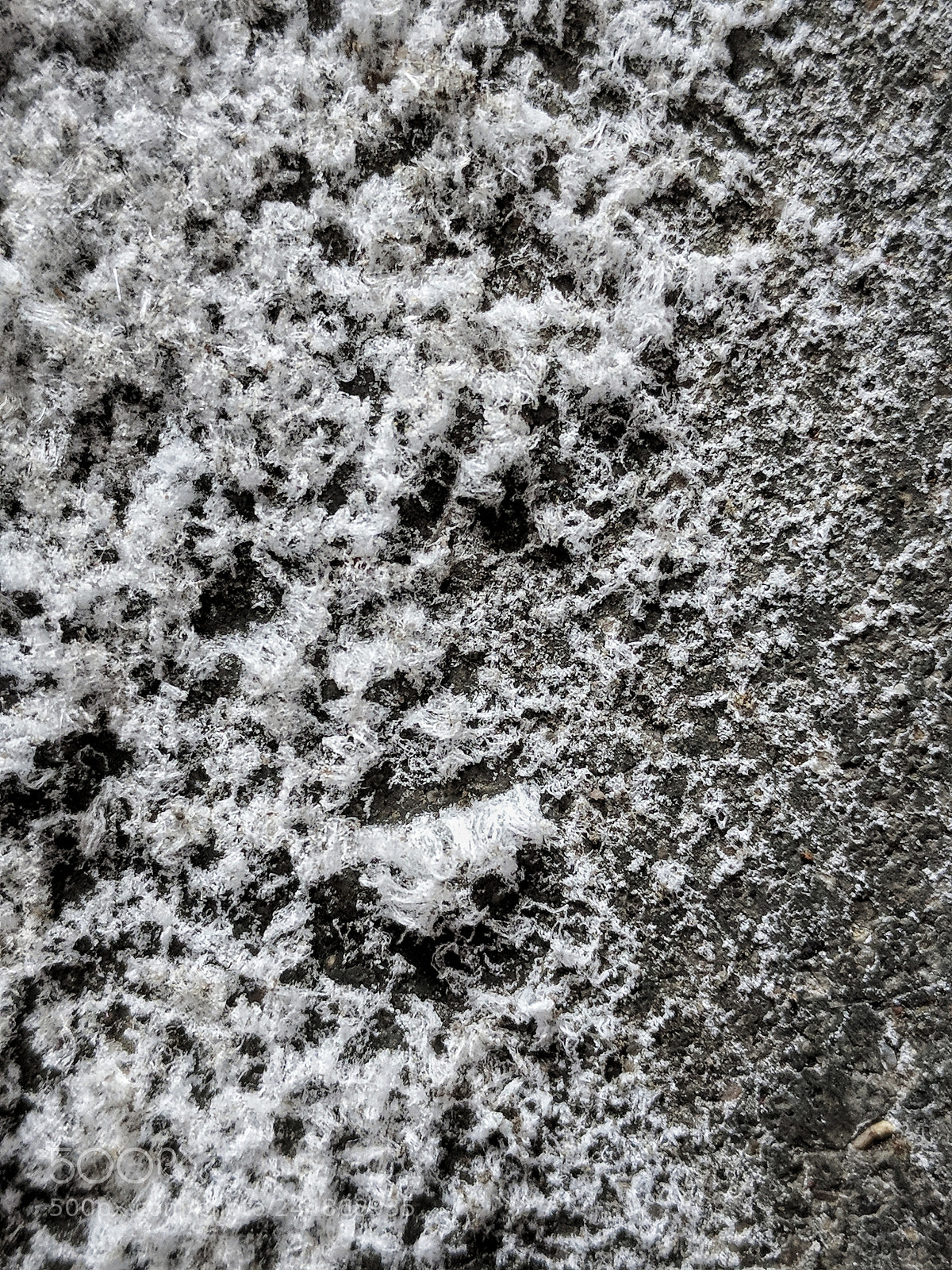 Google Pixel XL sample photo. Winter road salt macro photography