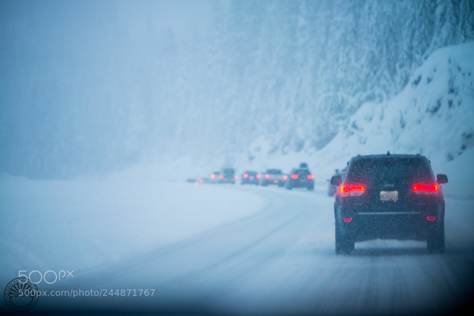 Nikon D800E sample photo. Snowy mountain road photography