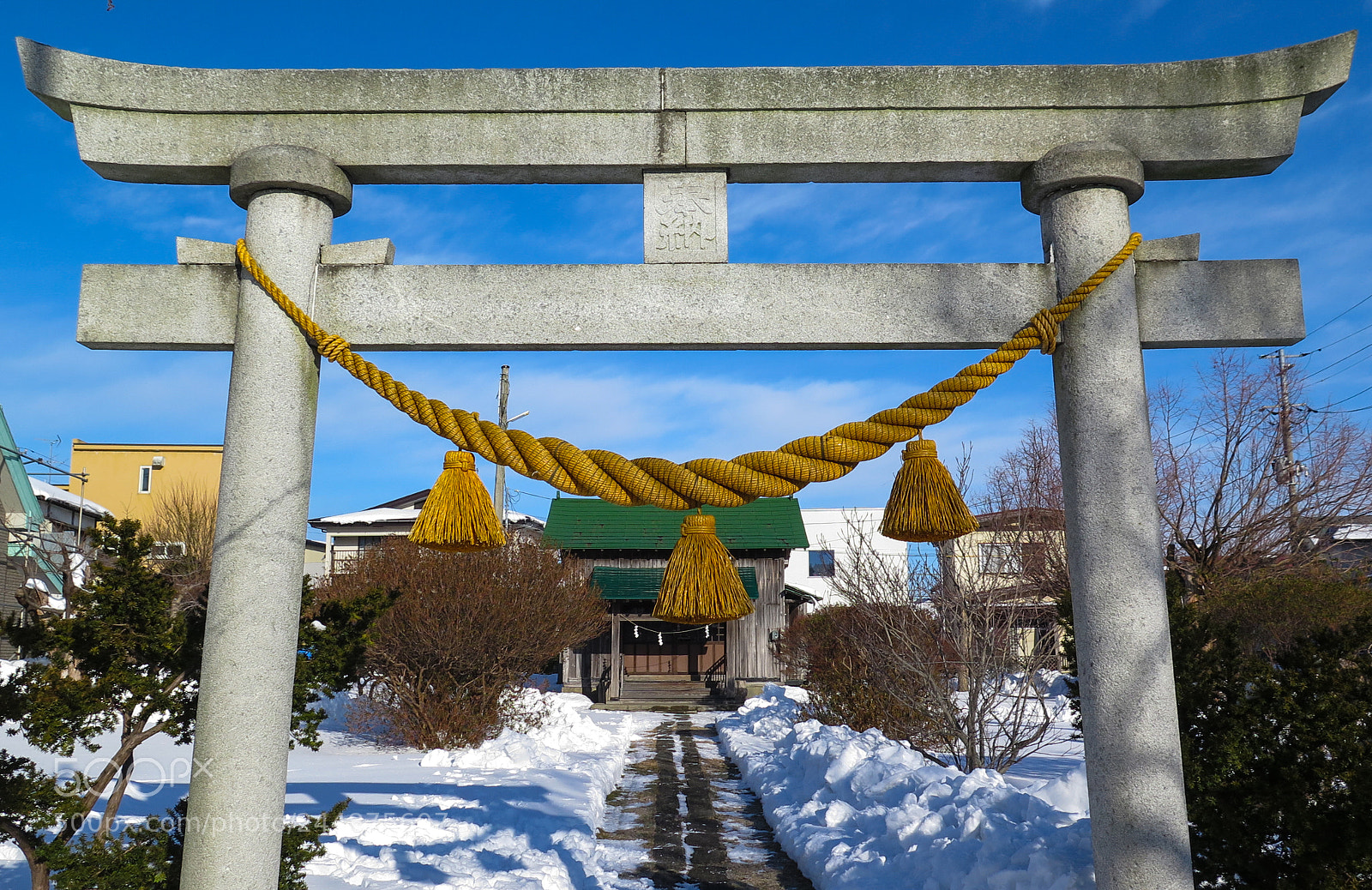 Canon PowerShot G16 sample photo. Kinsa shrine in winter photography