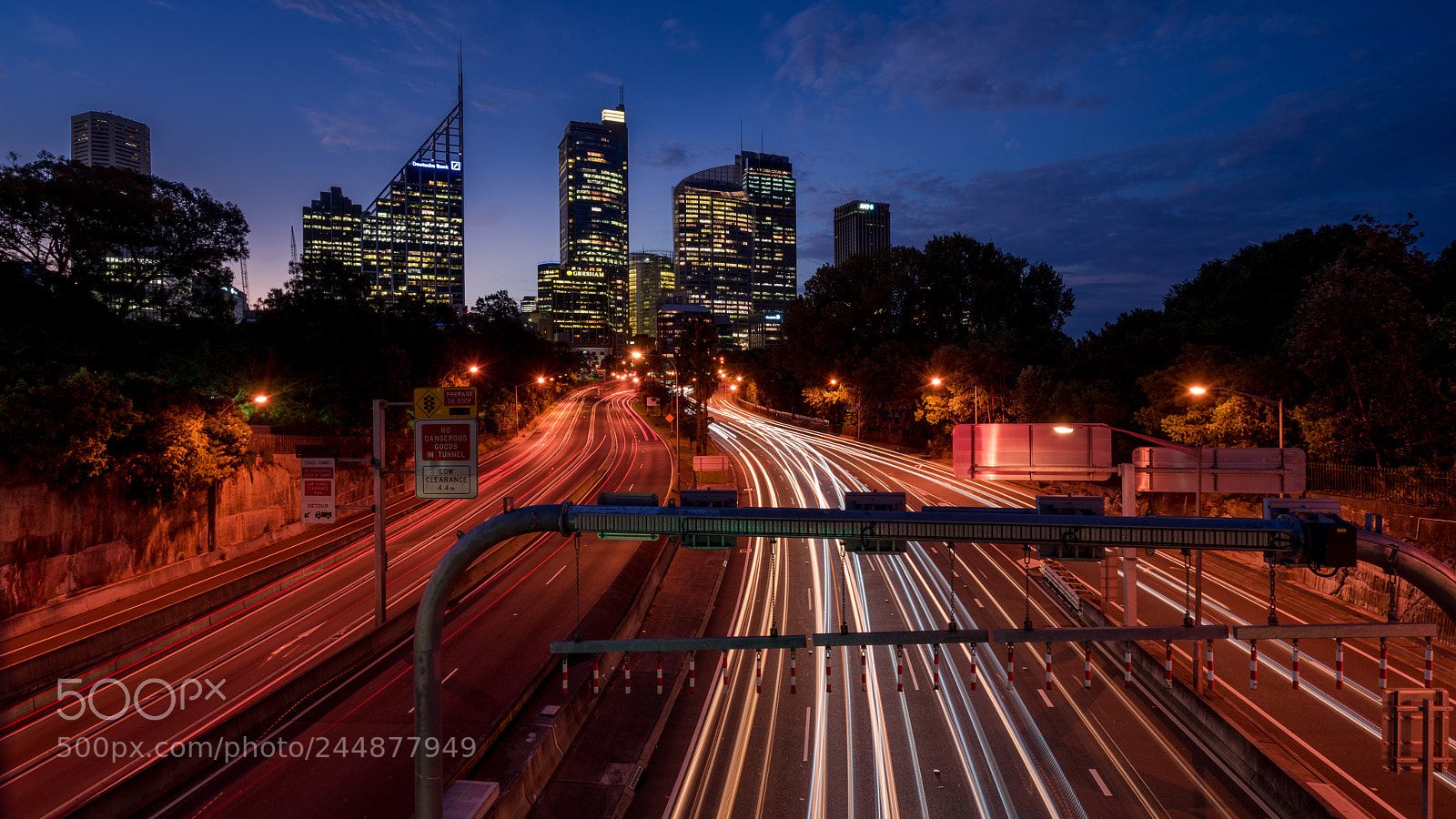 Sony a7R sample photo. Sydney light trails photography
