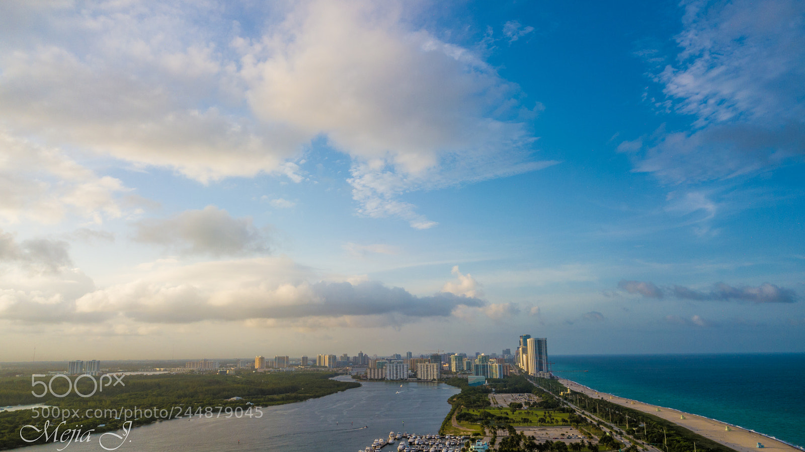 DJI FC220 sample photo. Miami beach, fl, usa photography