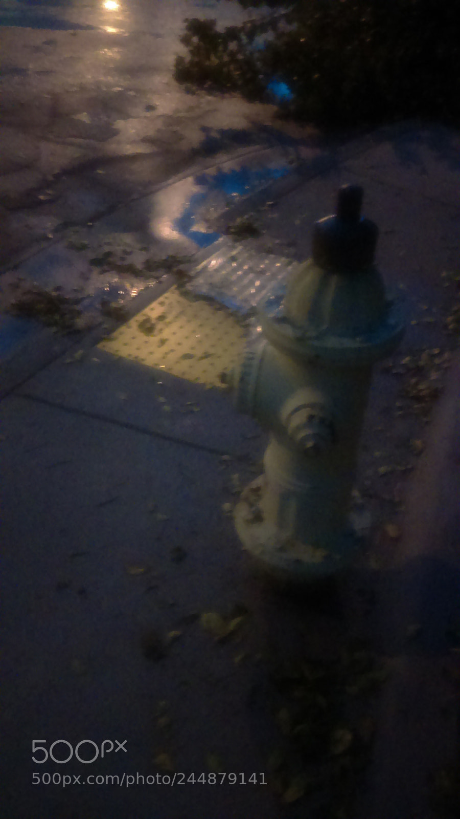 HTC DESRIE D530 sample photo. Dark, yellow, and wet. photography