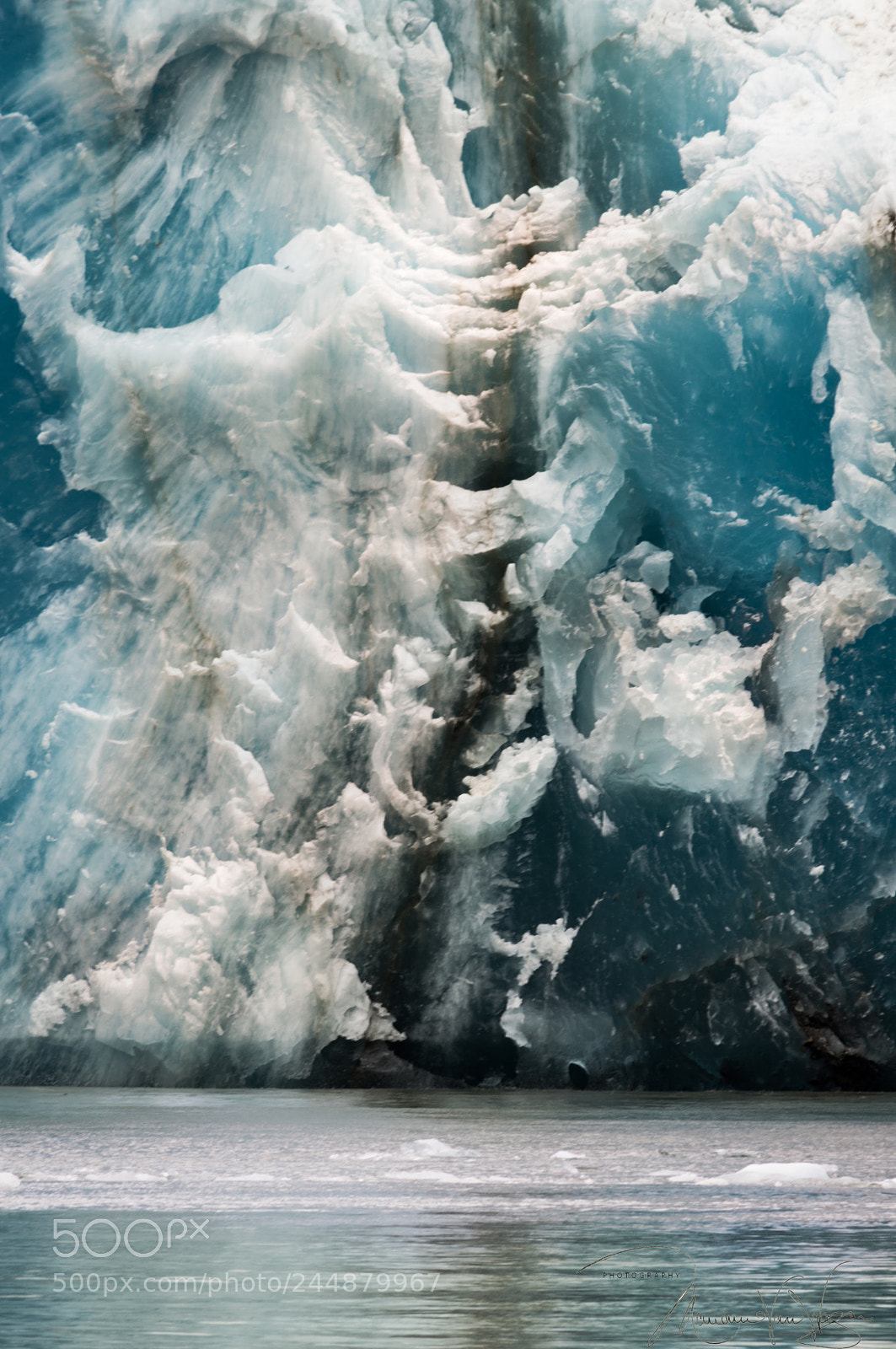 Nikon D3200 sample photo. Glacial calving in motion photography