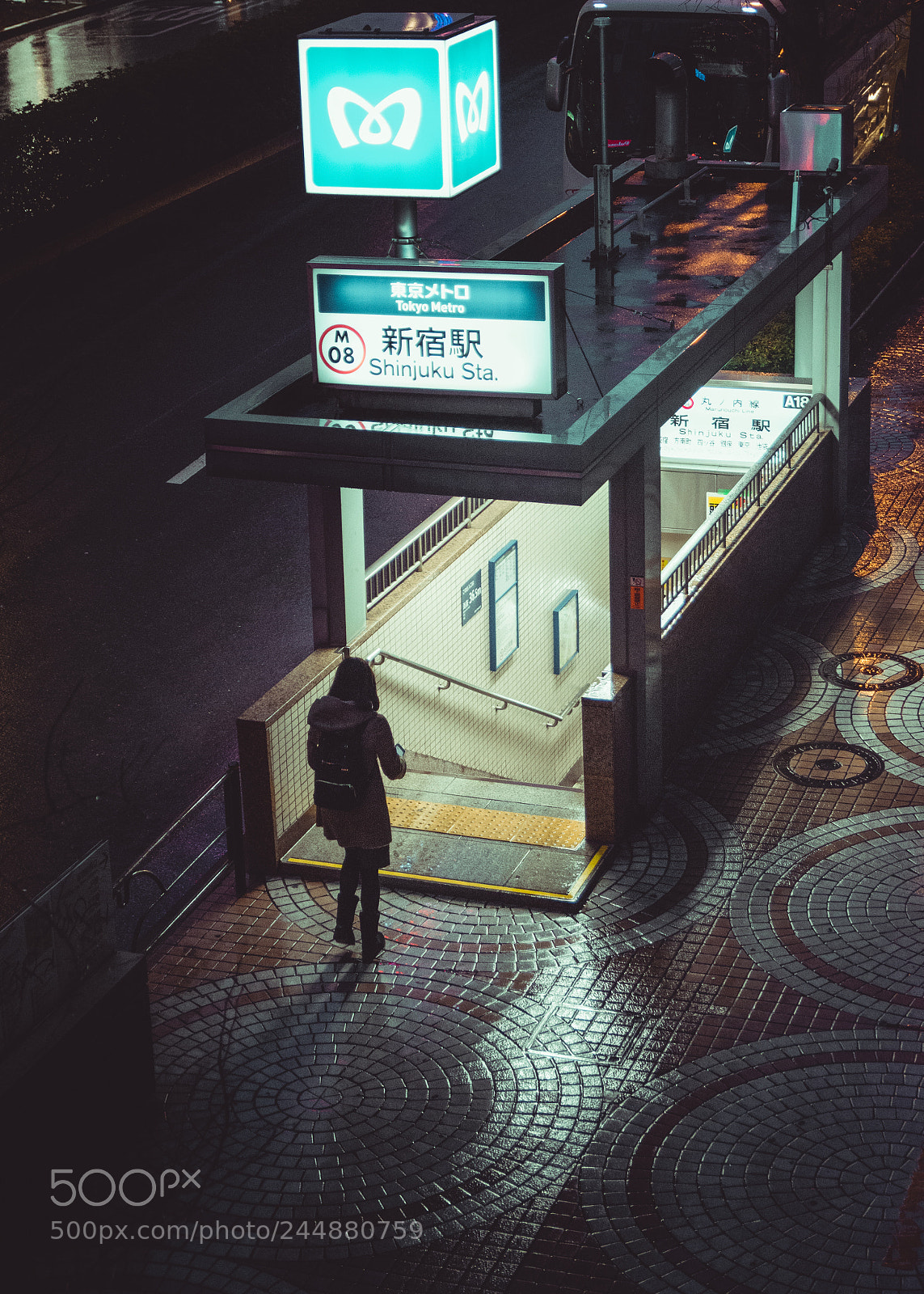 Nikon D7200 sample photo. Illumated tokyo subway station photography