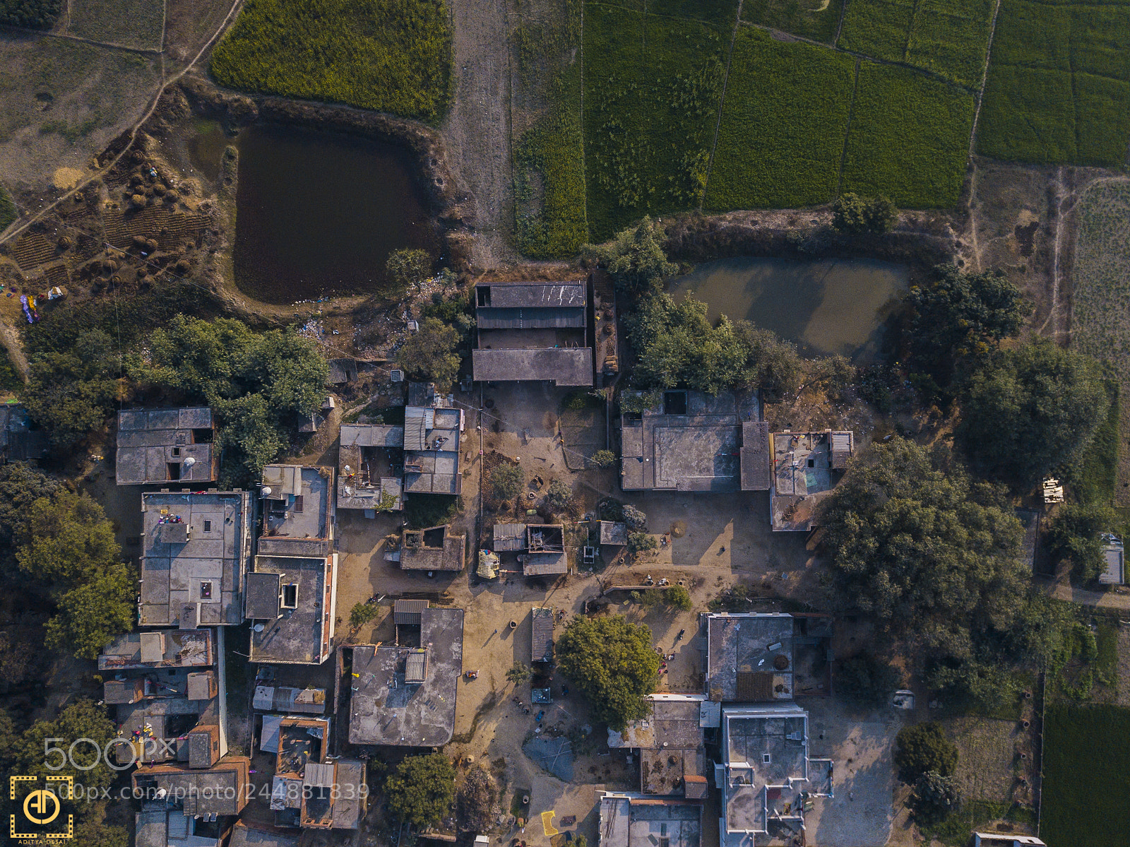 DJI FC220 sample photo. Winter's in varanasi. photography