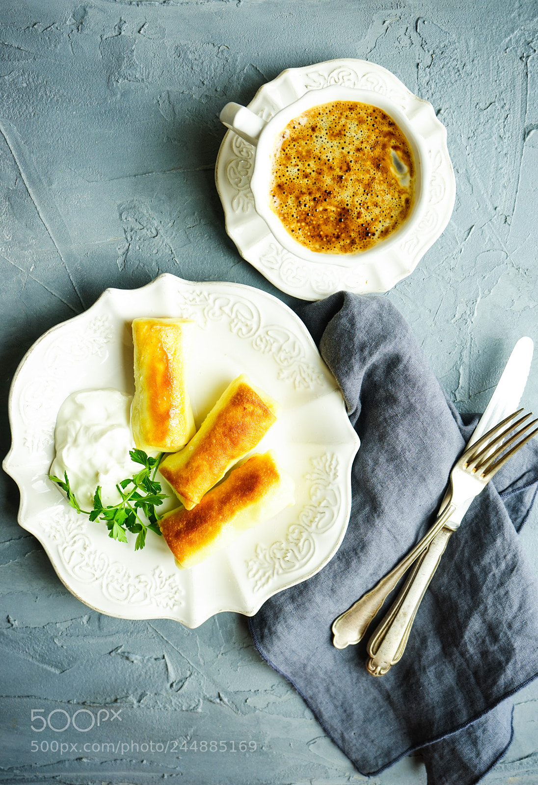 Sony a7 sample photo. Breakfast concept on concrete photography