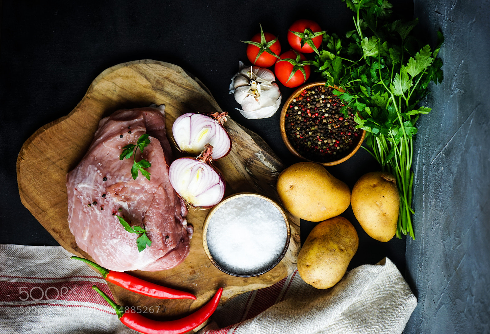 Sony a7 sample photo. Ingredients for souzi dish photography