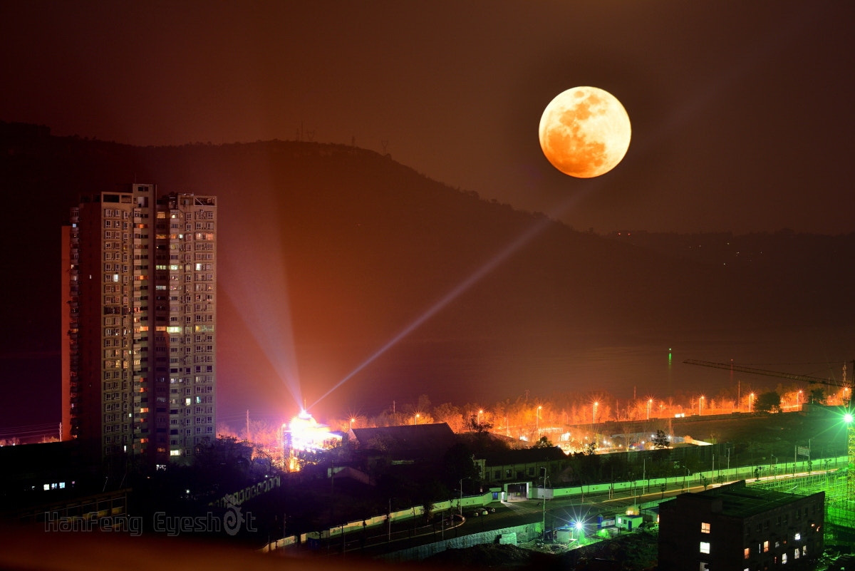 Nikon D810 sample photo. 超级红月亮 photography