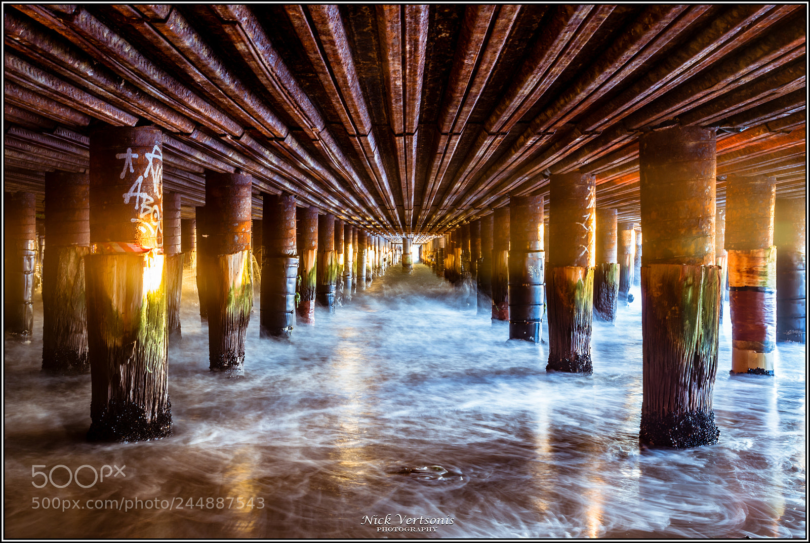 Nikon D7200 sample photo. Sunset under the pier... photography