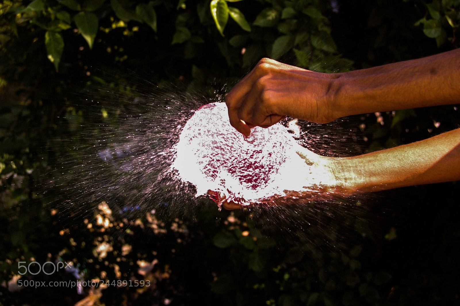 Nikon D50 sample photo. Water balloon burst photography photography