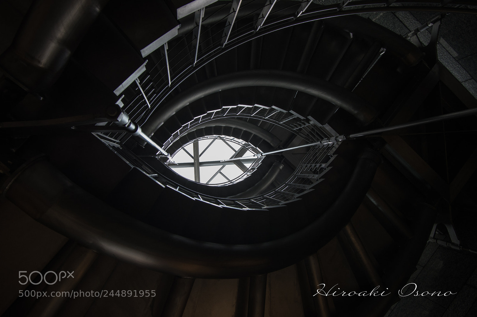 Pentax KP sample photo. Spiral stairway photography