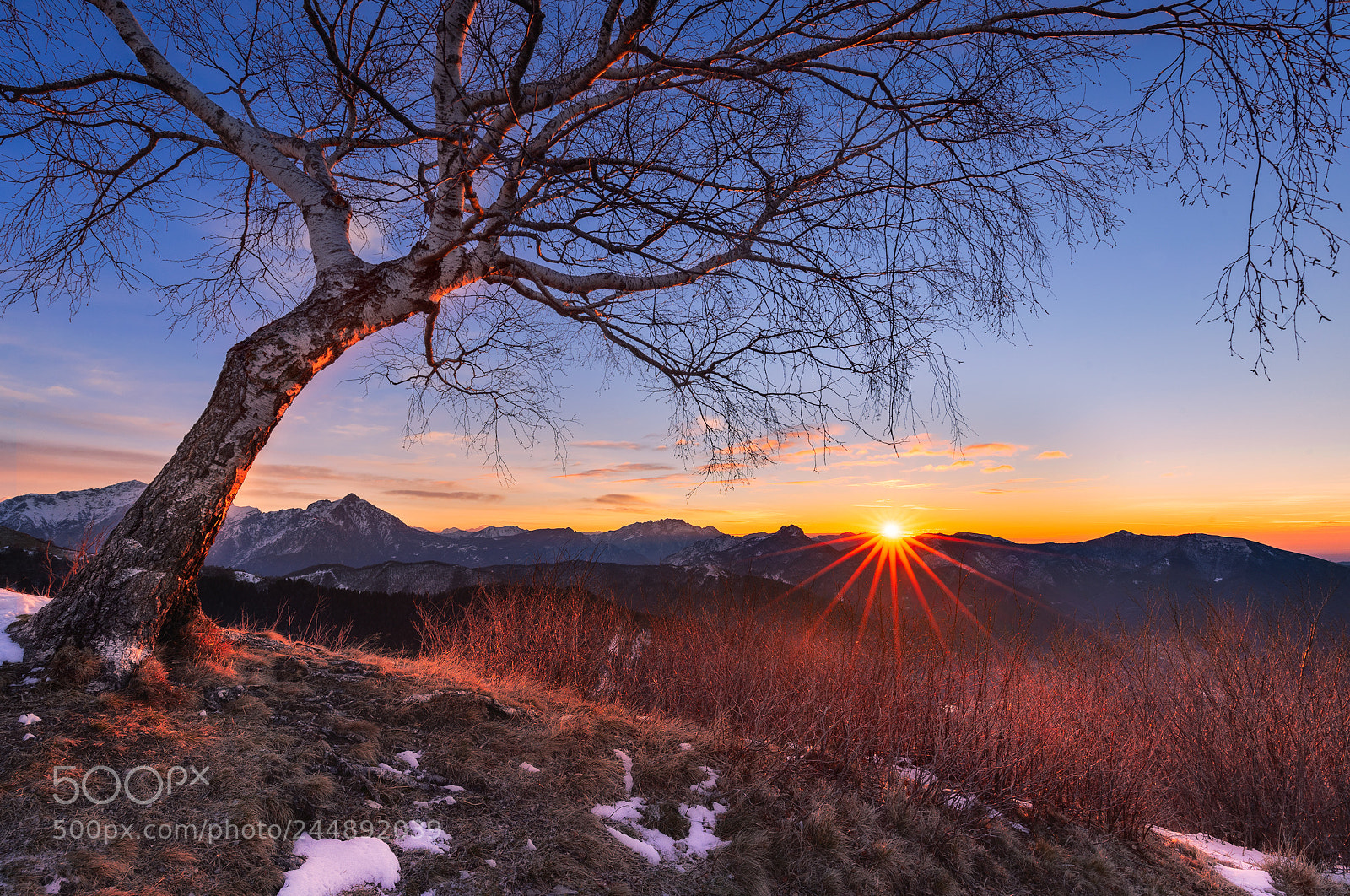 Sony a7 II sample photo. Mountain sunrise, lake como photography
