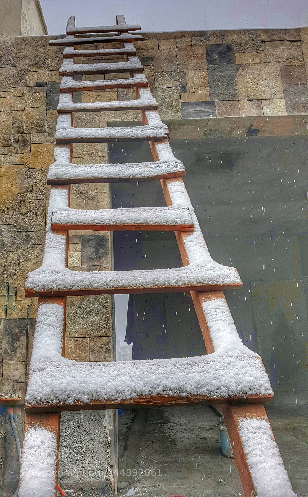 Samsung Galaxy S7 Edge sample photo. Snow stairs photography