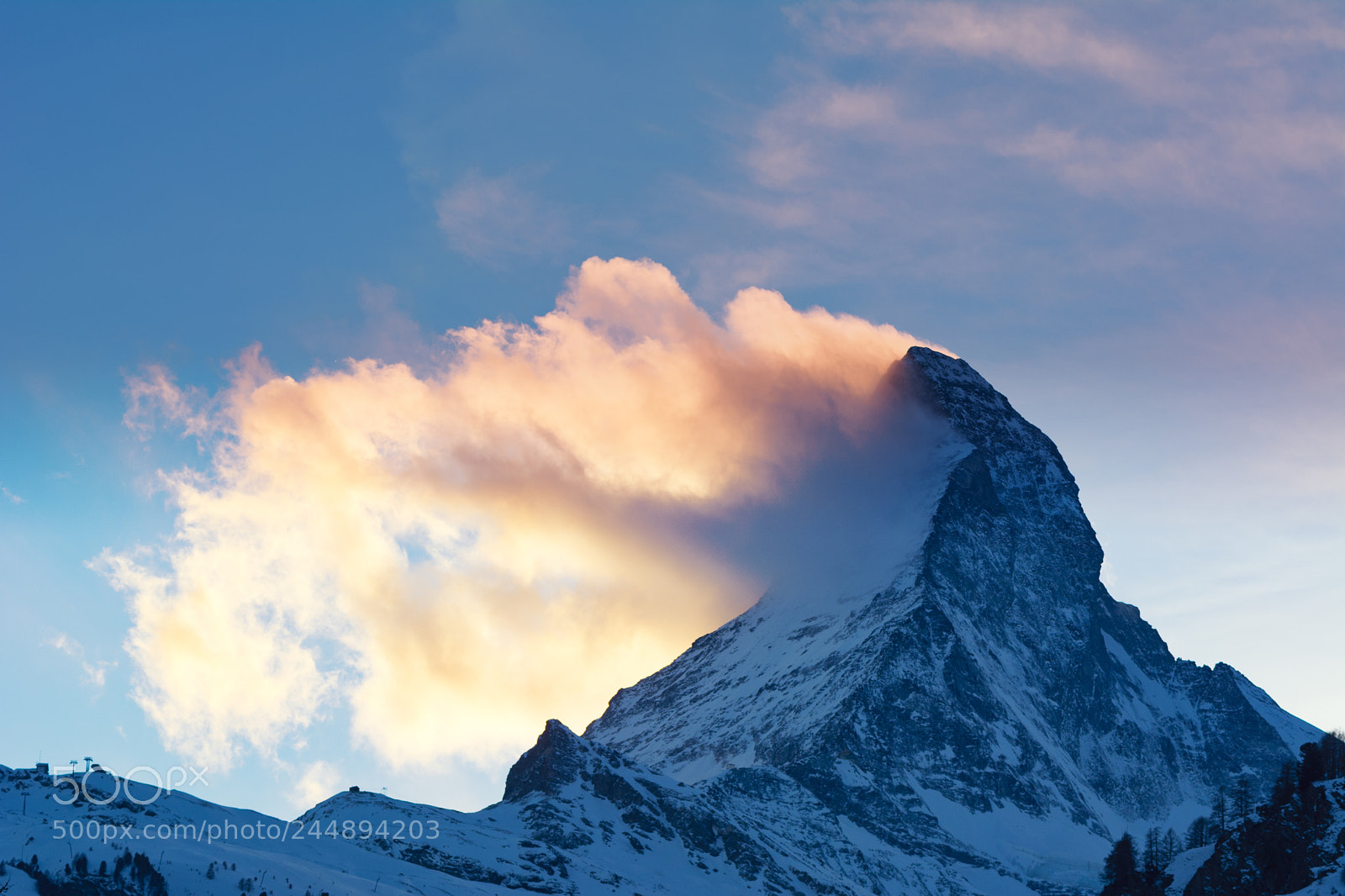 Nikon D7100 sample photo. Matterhorn in evening light photography