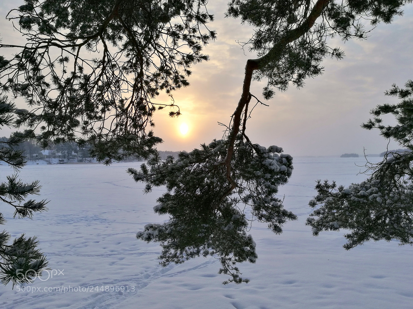HUAWEI Honor 8 sample photo. Sunrise and frozen lake photography