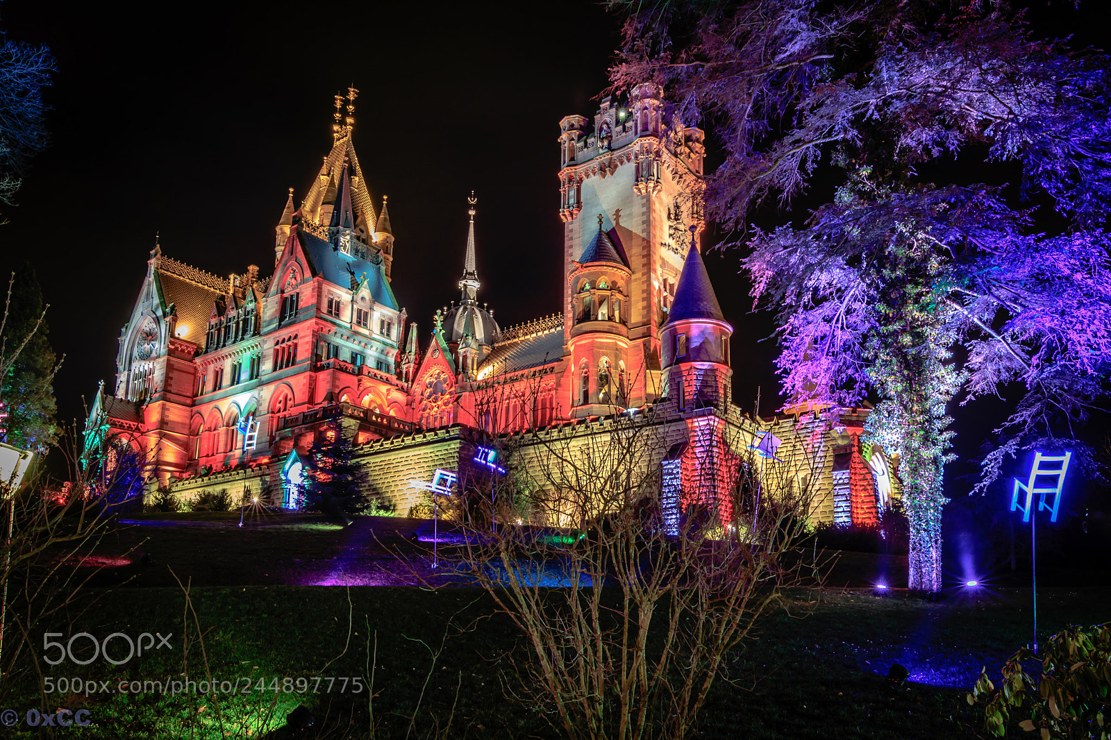 Canon EOS 7D Mark II sample photo. Iluminated castle drachenfels photography