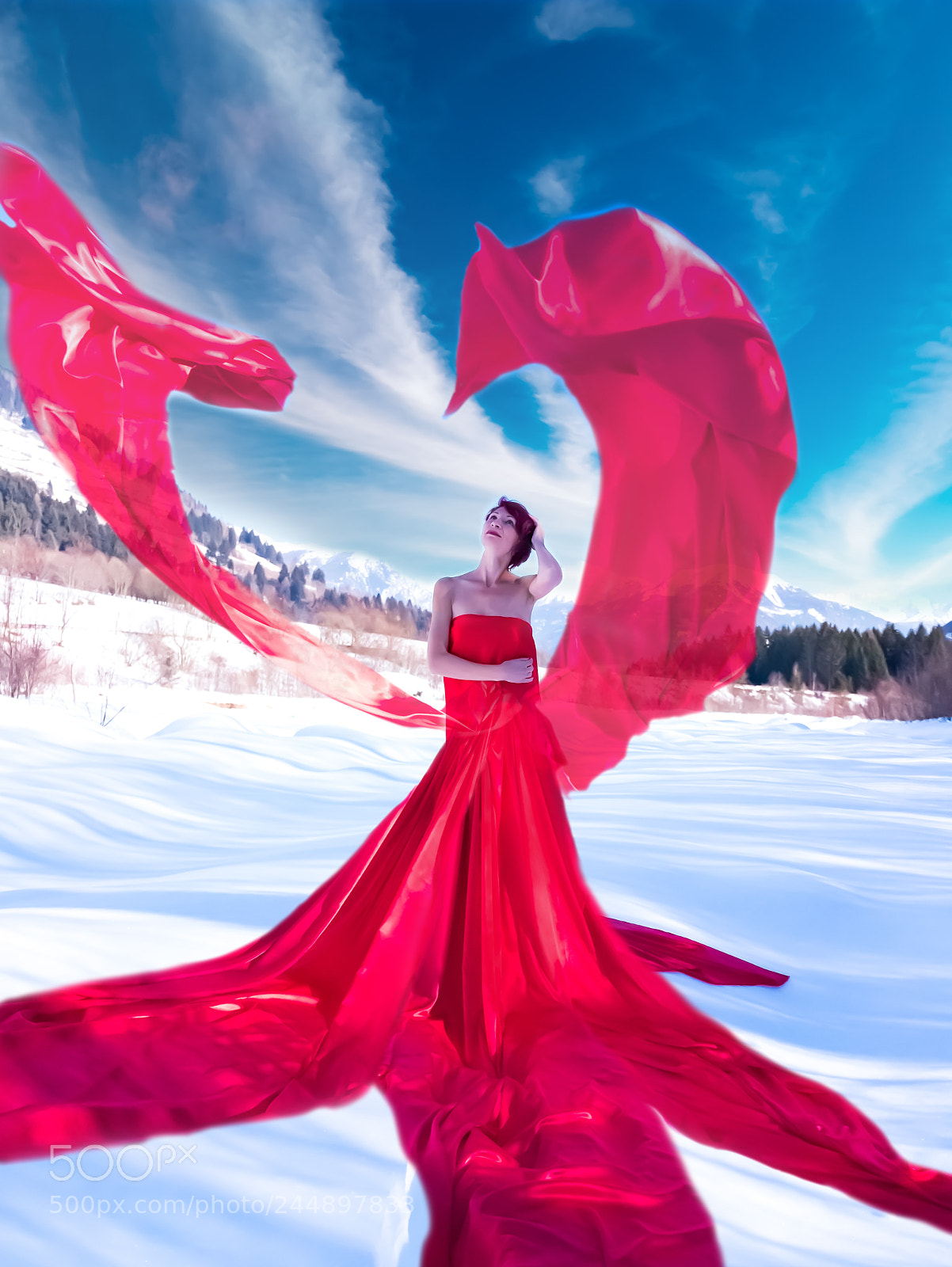 Canon EOS 6D Mark II sample photo. Red dress photography