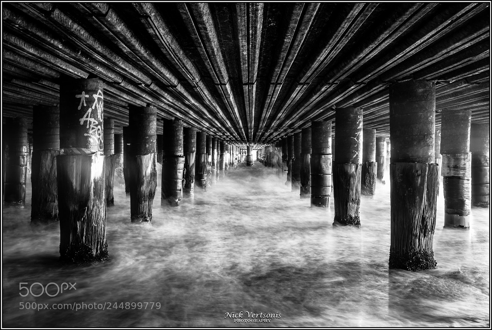 Nikon D7200 sample photo. Sunset under the pier...b photography