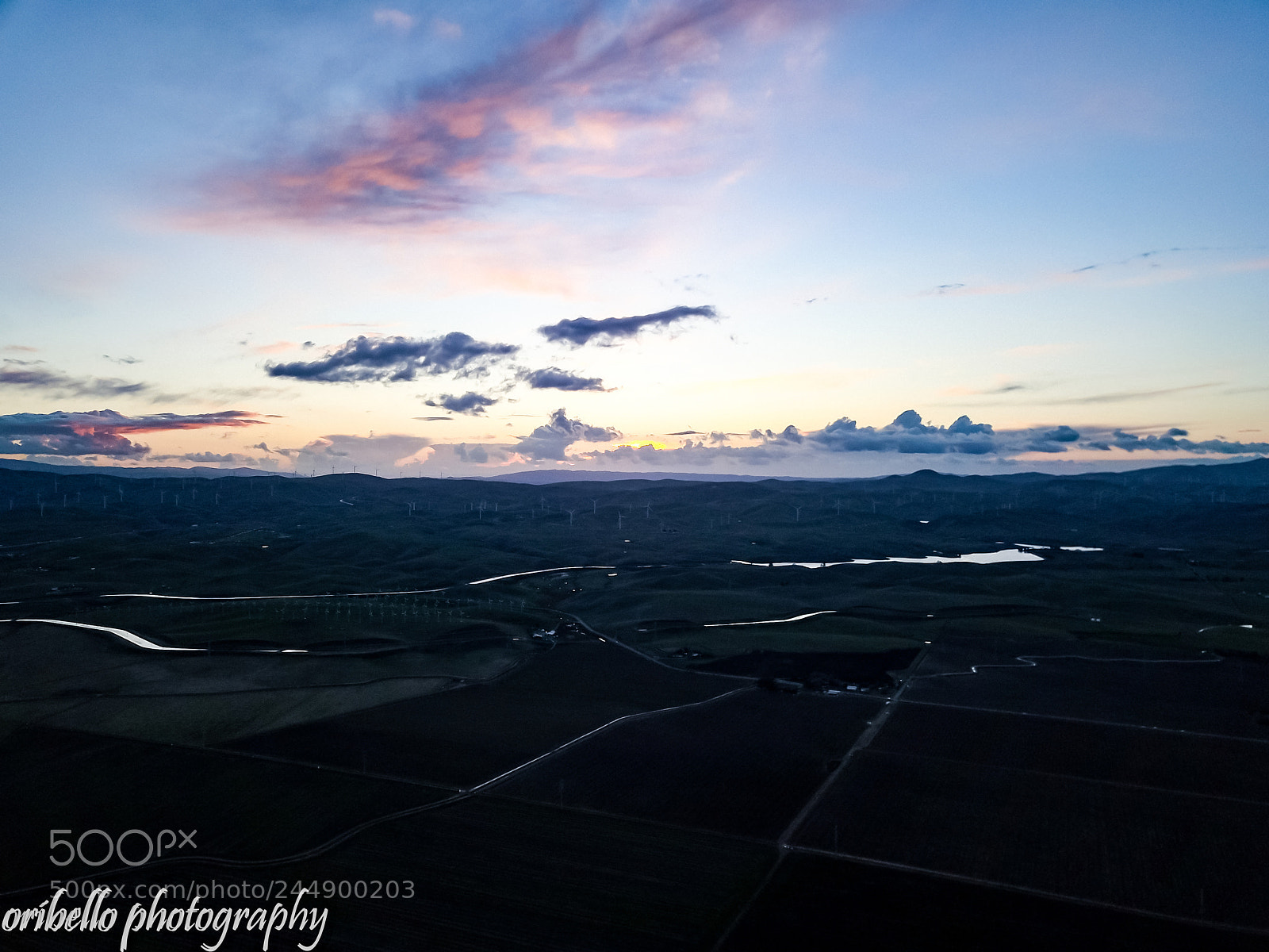 DJI FC220 sample photo. Northern california windmills photography