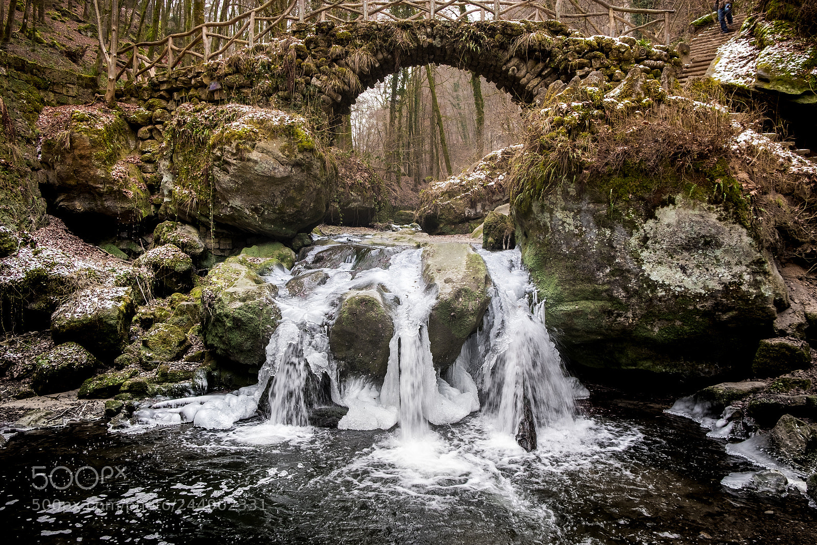 Fujifilm X-T1 sample photo. Icy cascade photography