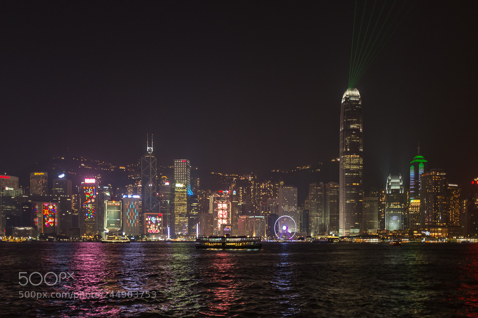 Fujifilm X100T sample photo. Hong kong night skyline photography
