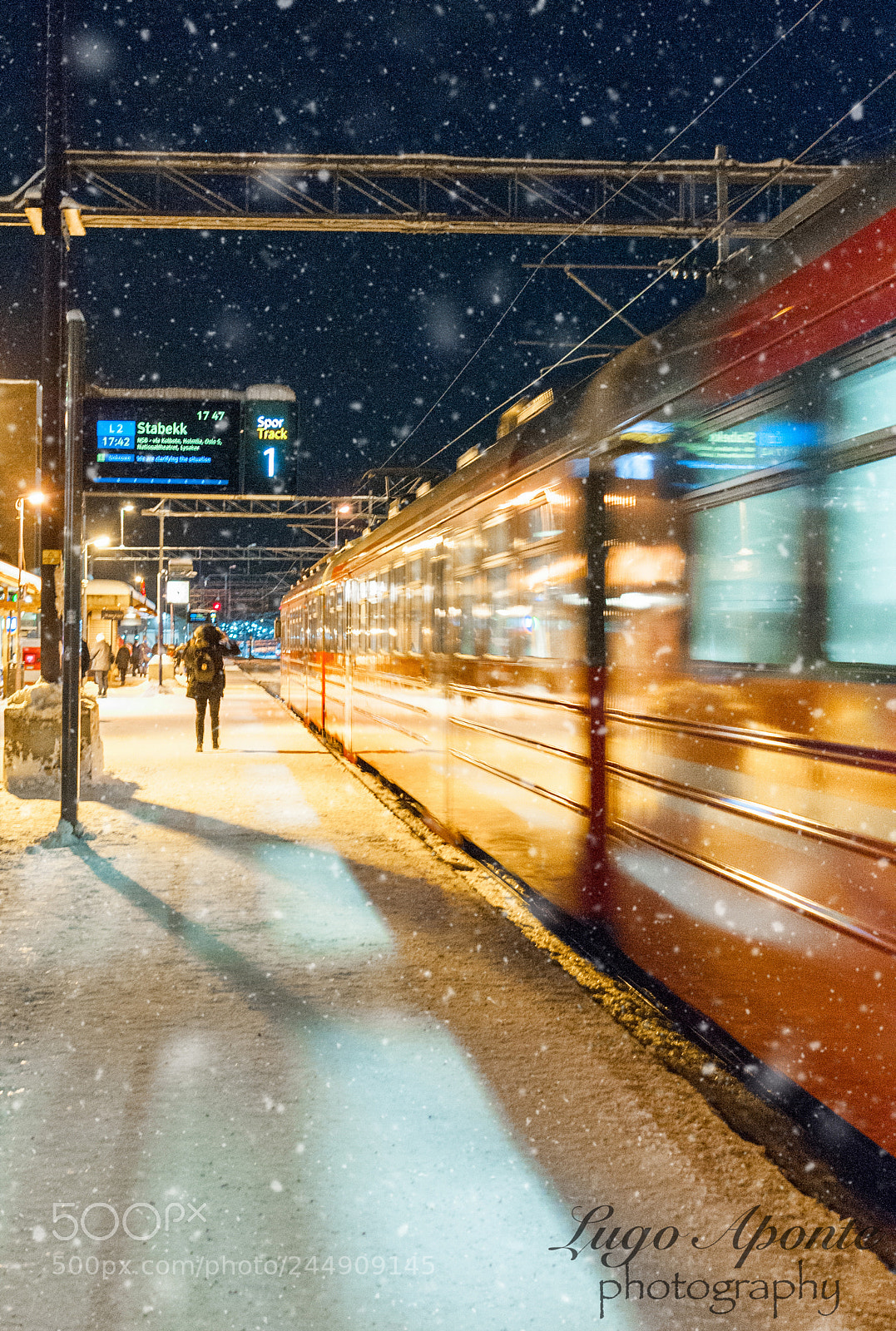 Nikon D300 sample photo. Ski train station photography