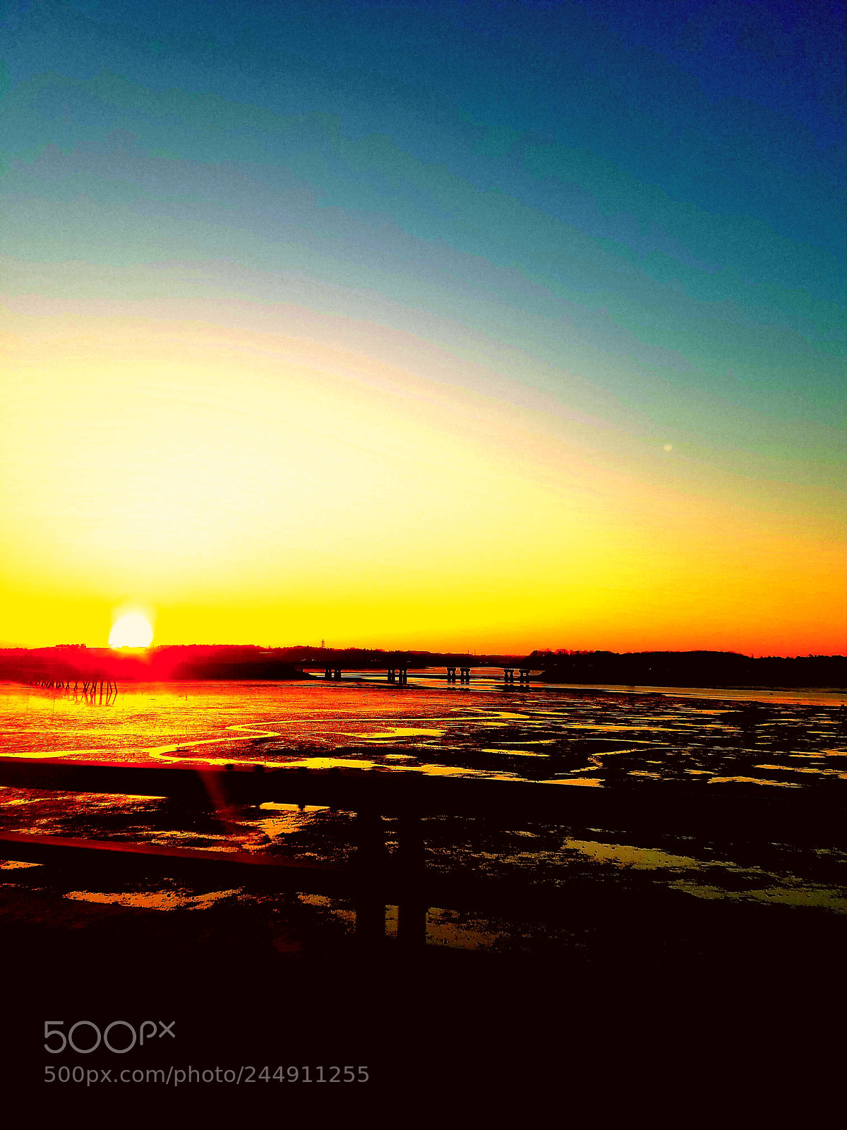 Samsung Galaxy S7 sample photo. Stunning sunset of maine photography