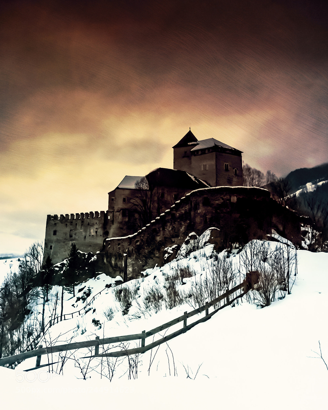 Canon EOS 6D Mark II sample photo. Winter castle photography