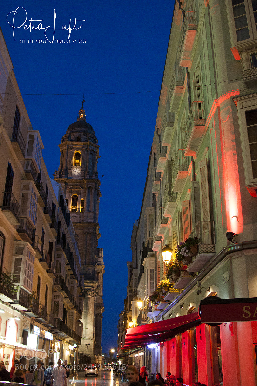 Canon EOS 50D sample photo. Malaga blue hour photography