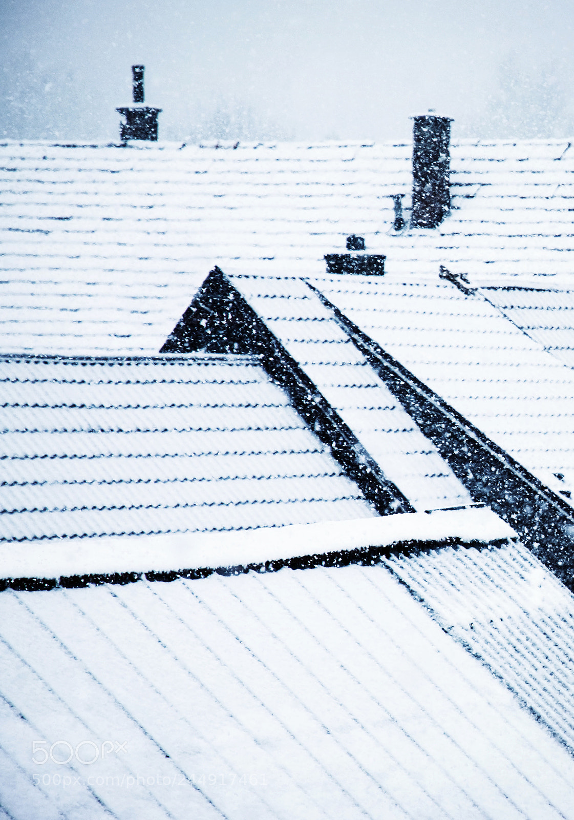 Nikon D5500 sample photo. Snow on the roofs photography