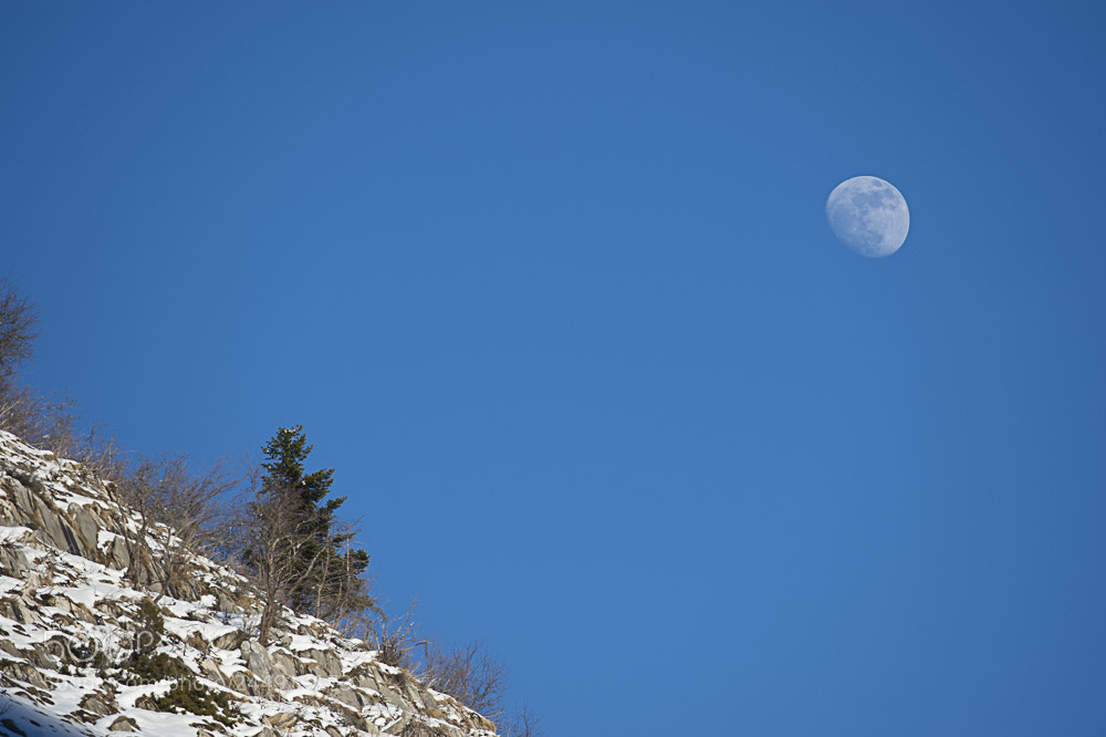 Nikon D4S sample photo. La lune en montagne photography