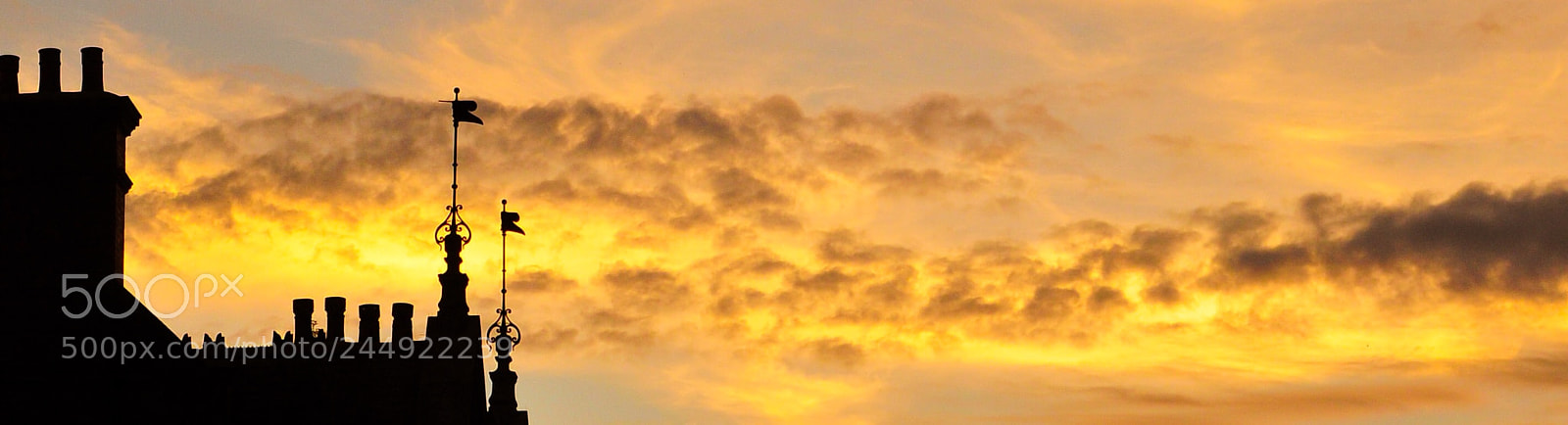 Nikon D300 sample photo. Fiery sunset on knaresborough photography