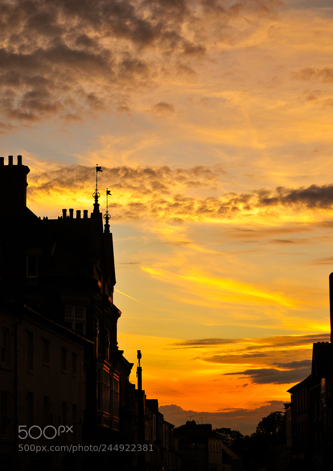 Nikon D300 sample photo. Fiery sunset on knaresborough photography