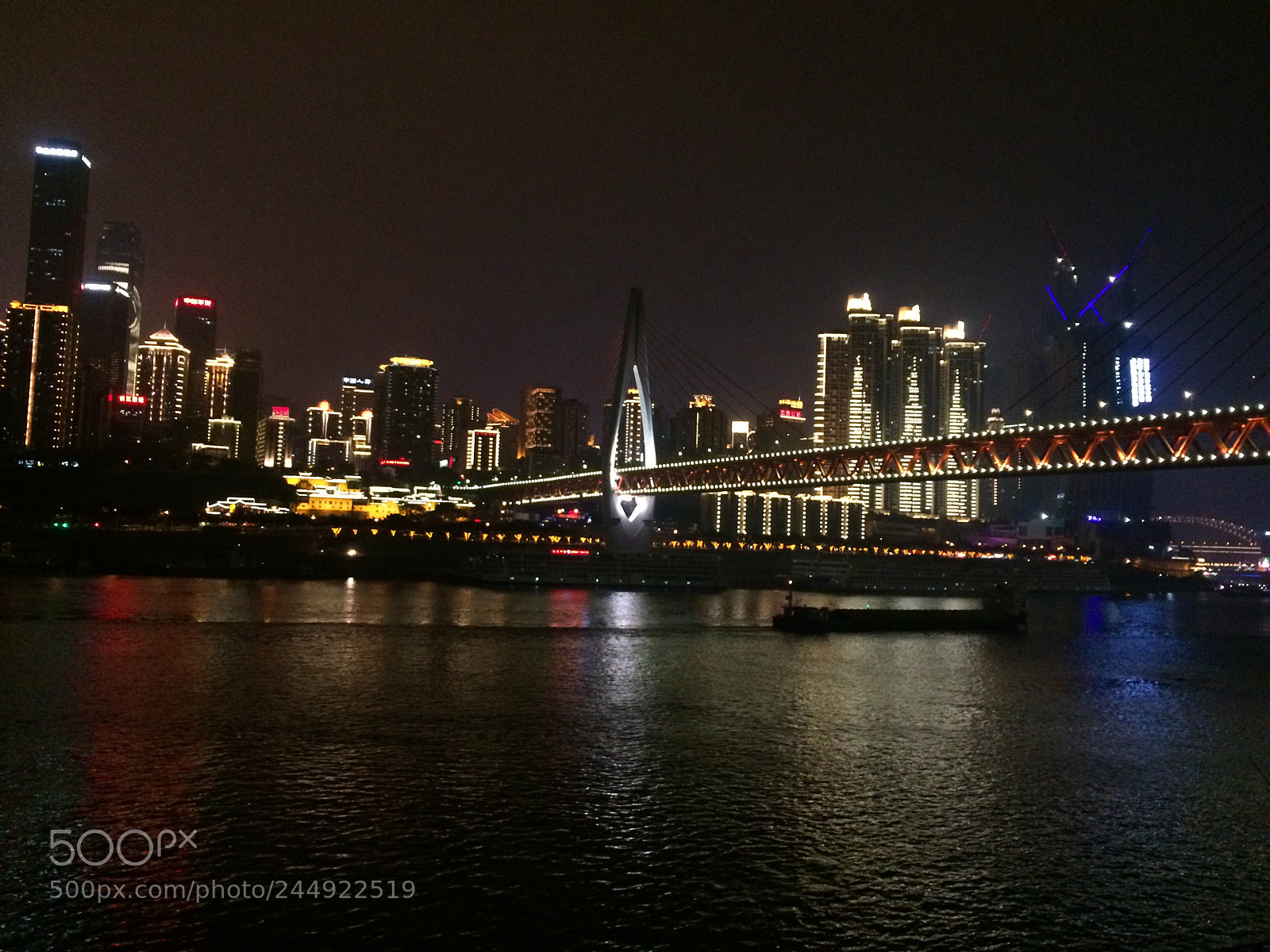 Apple iPhone 5s sample photo. 重庆长江夜景 photography