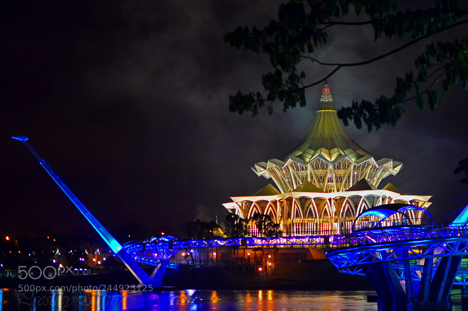 Nikon D3200 sample photo. Darul hana bridge sarawak photography